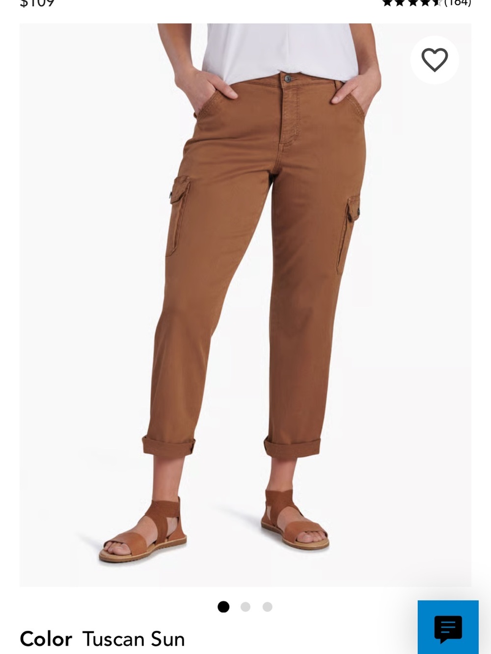 Kuhl Tuscan Sun Cropped Cargo Pants - Tuscan Sun Brown